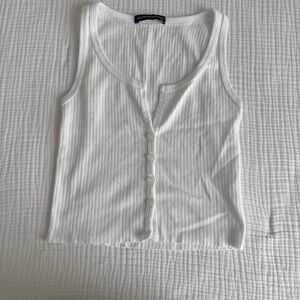 Brandy Melville ribbed button tank